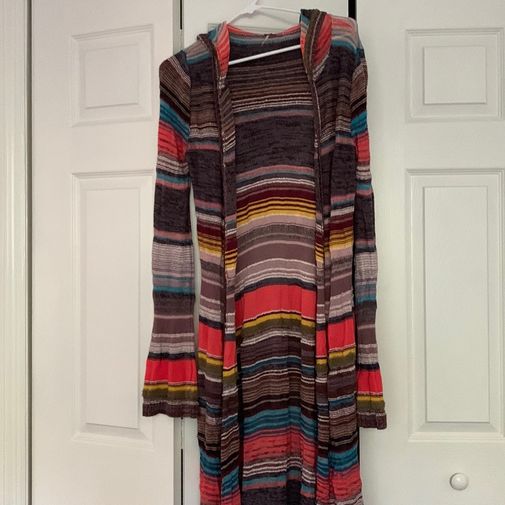Free People colorful and cozy knit sweater